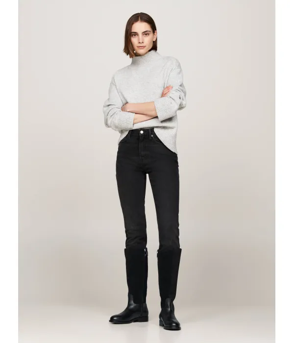 Кожаные сапоги для верховой езды Tommy Hilfiger, черный — фото 2