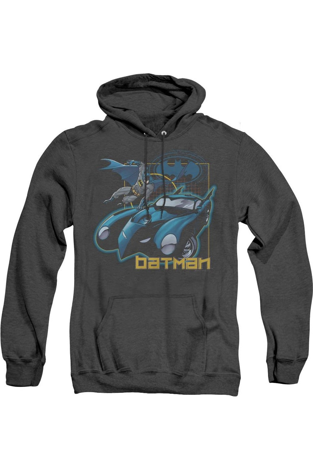 

Толстовка с капюшоном Batman Nice Wheels для взрослых Heather Gildan, черный