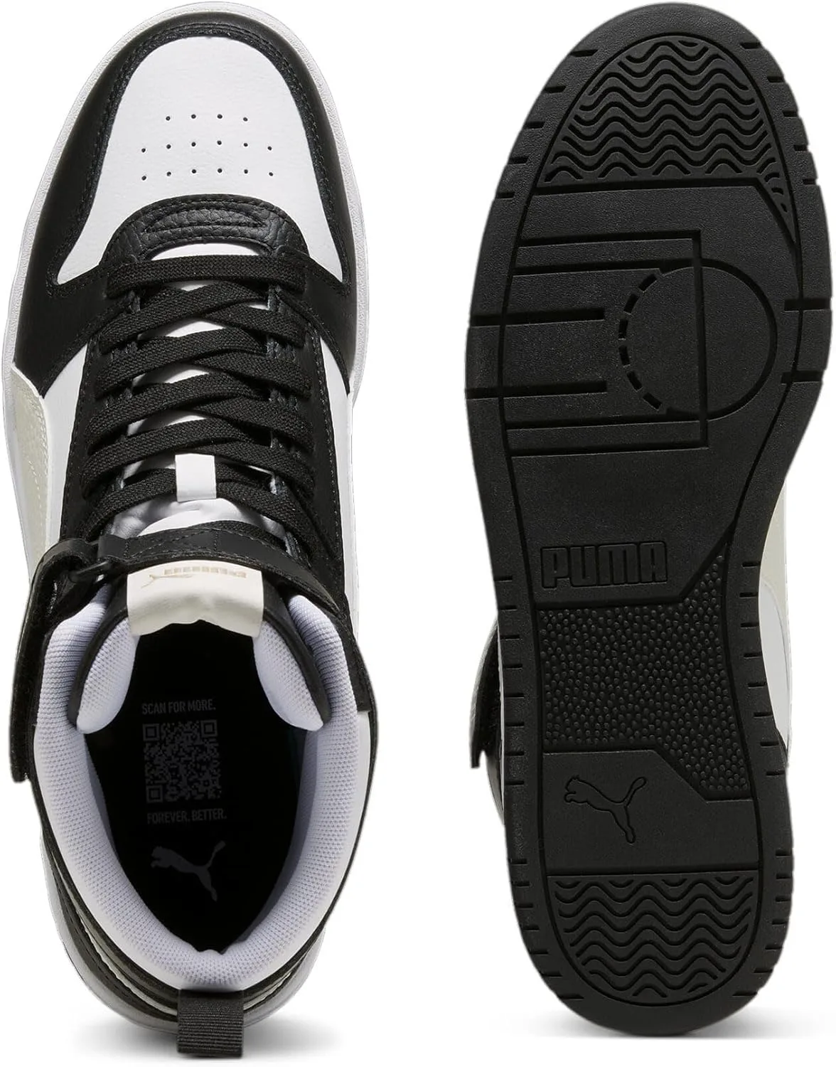 Кроссовки PUMA Unisex RBD Game Trainers, белый/черный/серый — фото 4