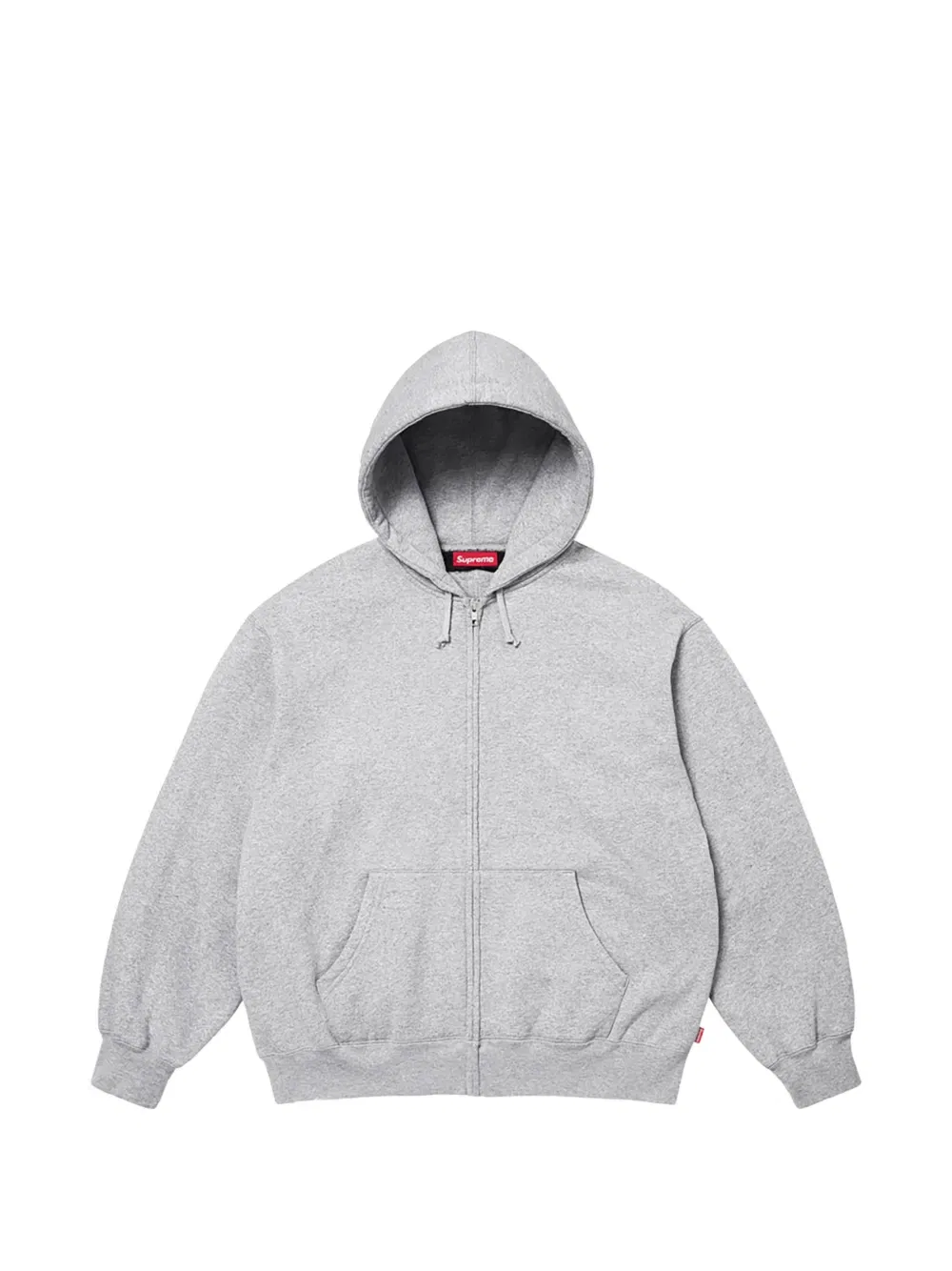 Толстовка на молнии с вырезами Supreme, серый