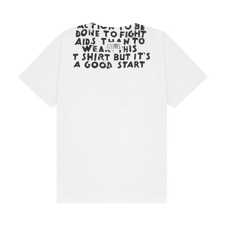 

Футболка MM6 Maison Margiela V-Neck T-Shirt 'White', белый