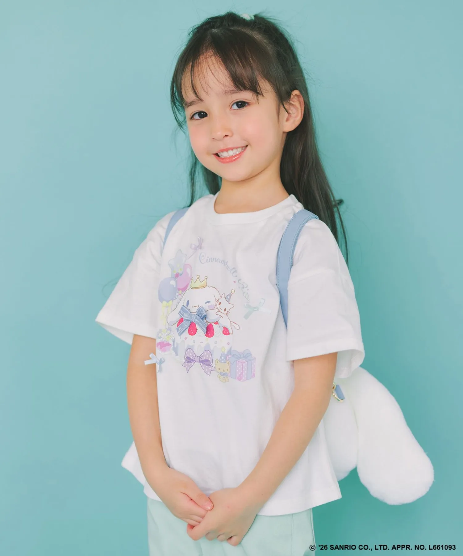 Детская футболка с принтом Cinnamoroll ANY KIDS светло-зеленый — фото 3