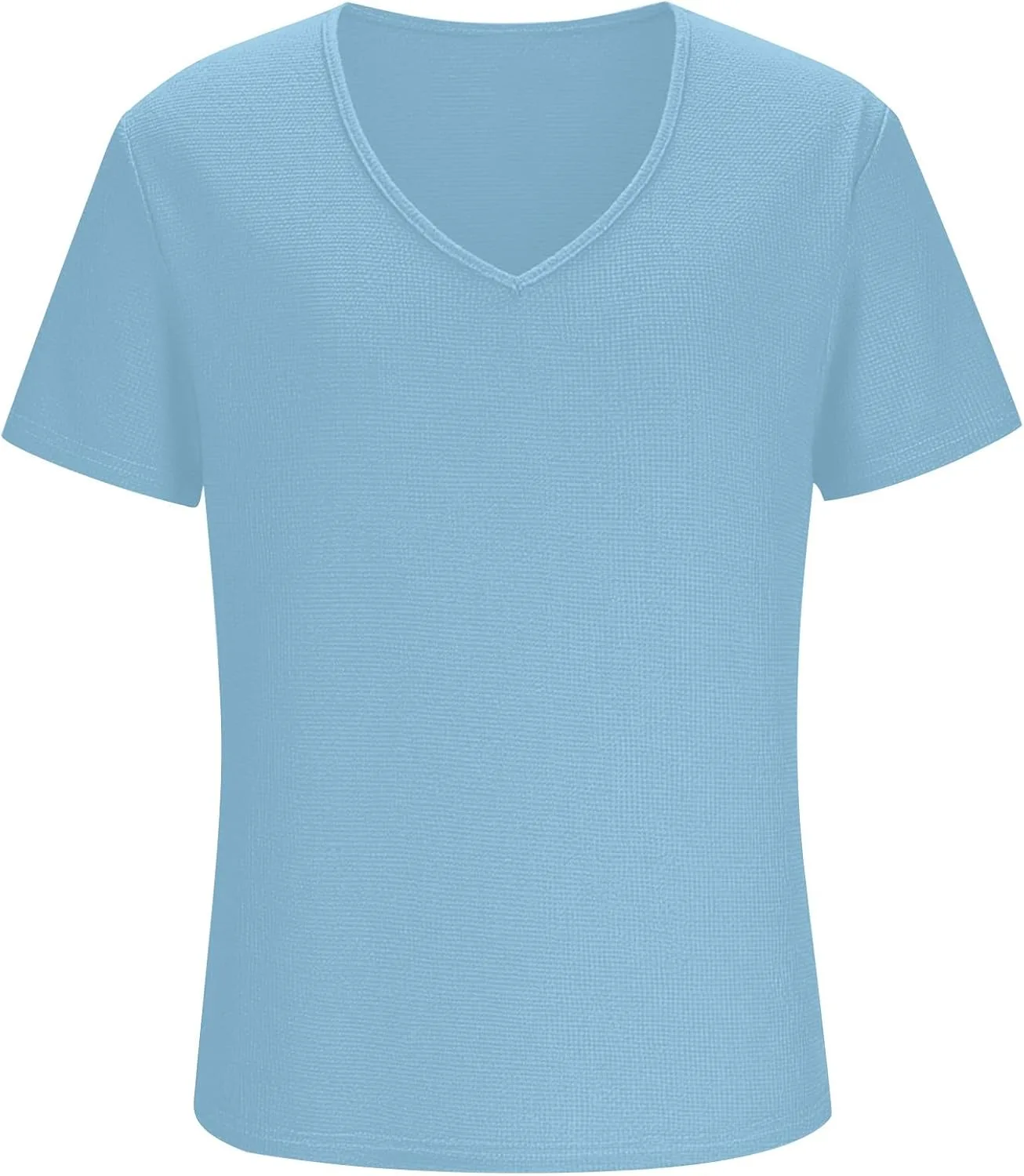 Мужская футболка с глубоким V-вырезом, Waffle Knit, Slim Fit — фото 4