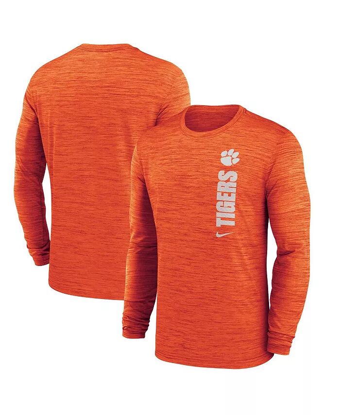 

Мужская оранжевая футболка Clemson Tigers 2024 Sideline Velocity Performance с длинным рукавом Nike