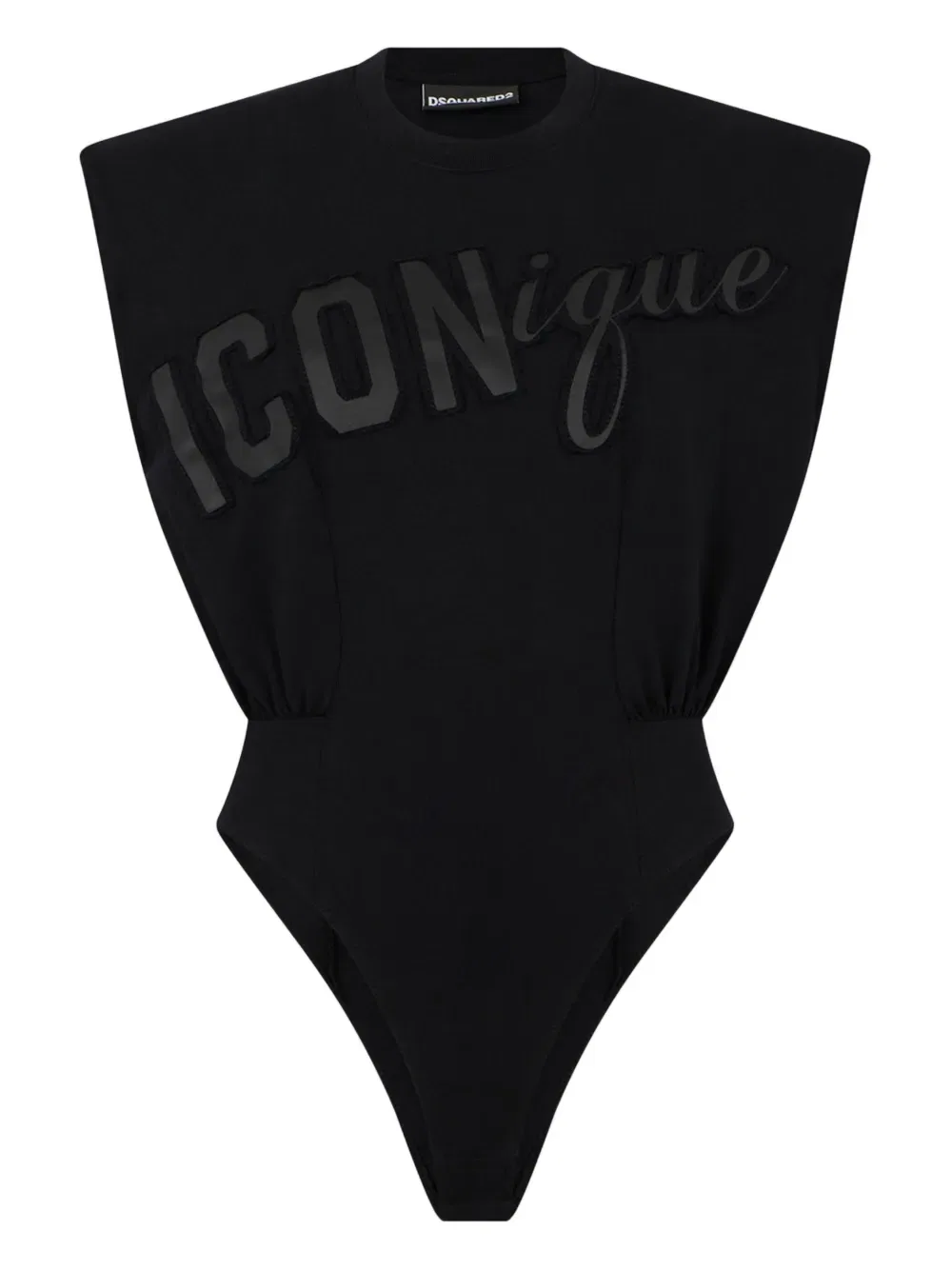Утепленная трикотажная майка Iconique Dsquared2, черный