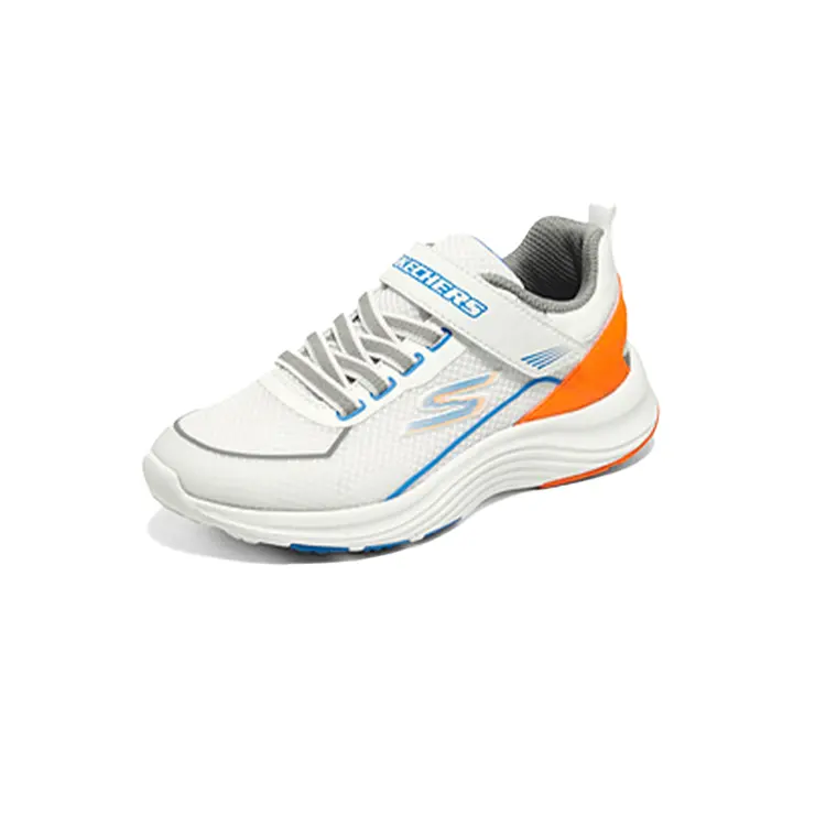 Износостойкие низкие кроссовки для детей и подростков Skechers, белый/оранжевый — фото 3