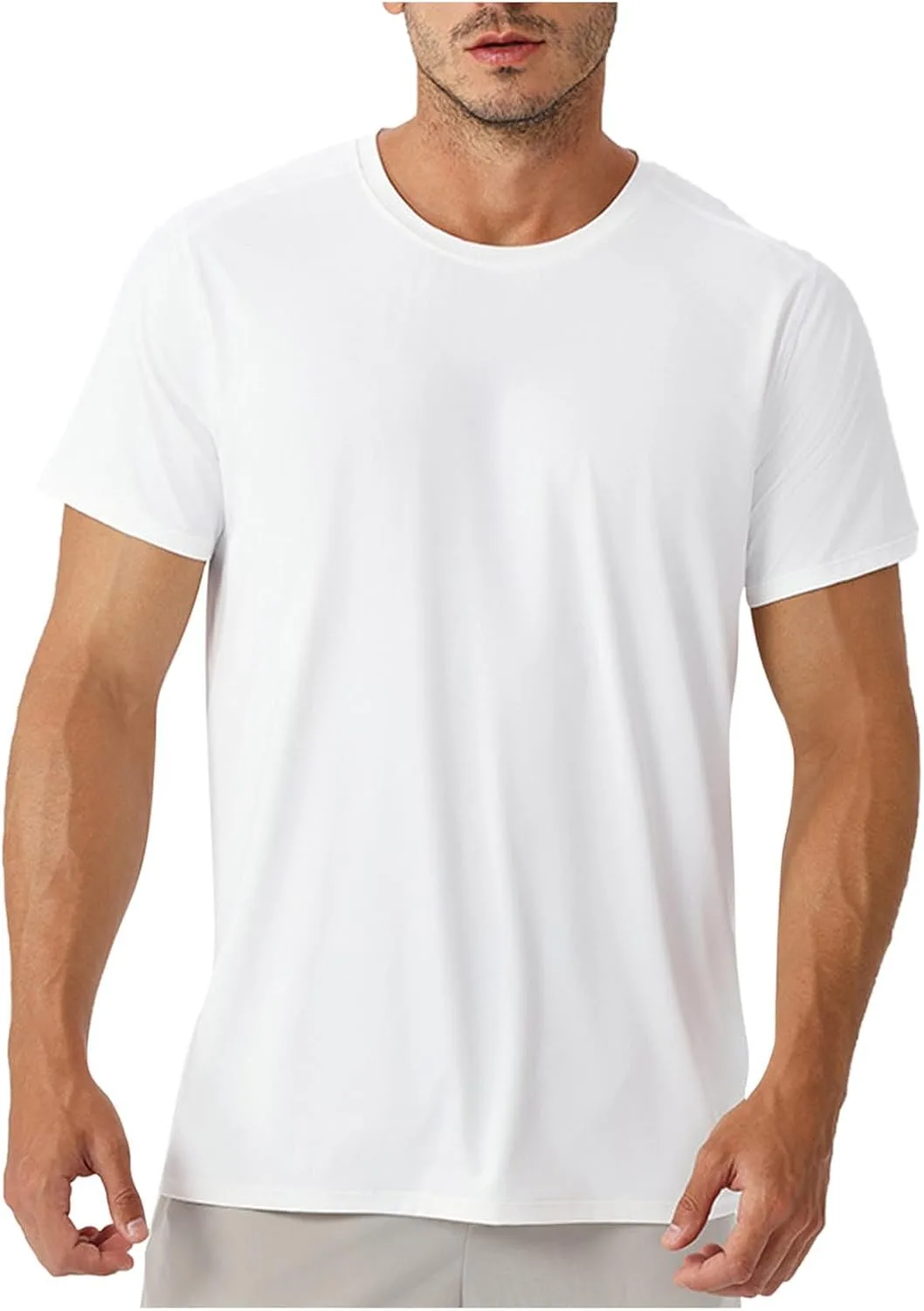 

Мужская футболка для бега с охлаждающим эффектом Ice Silk, быстросохнущая, UPF50+