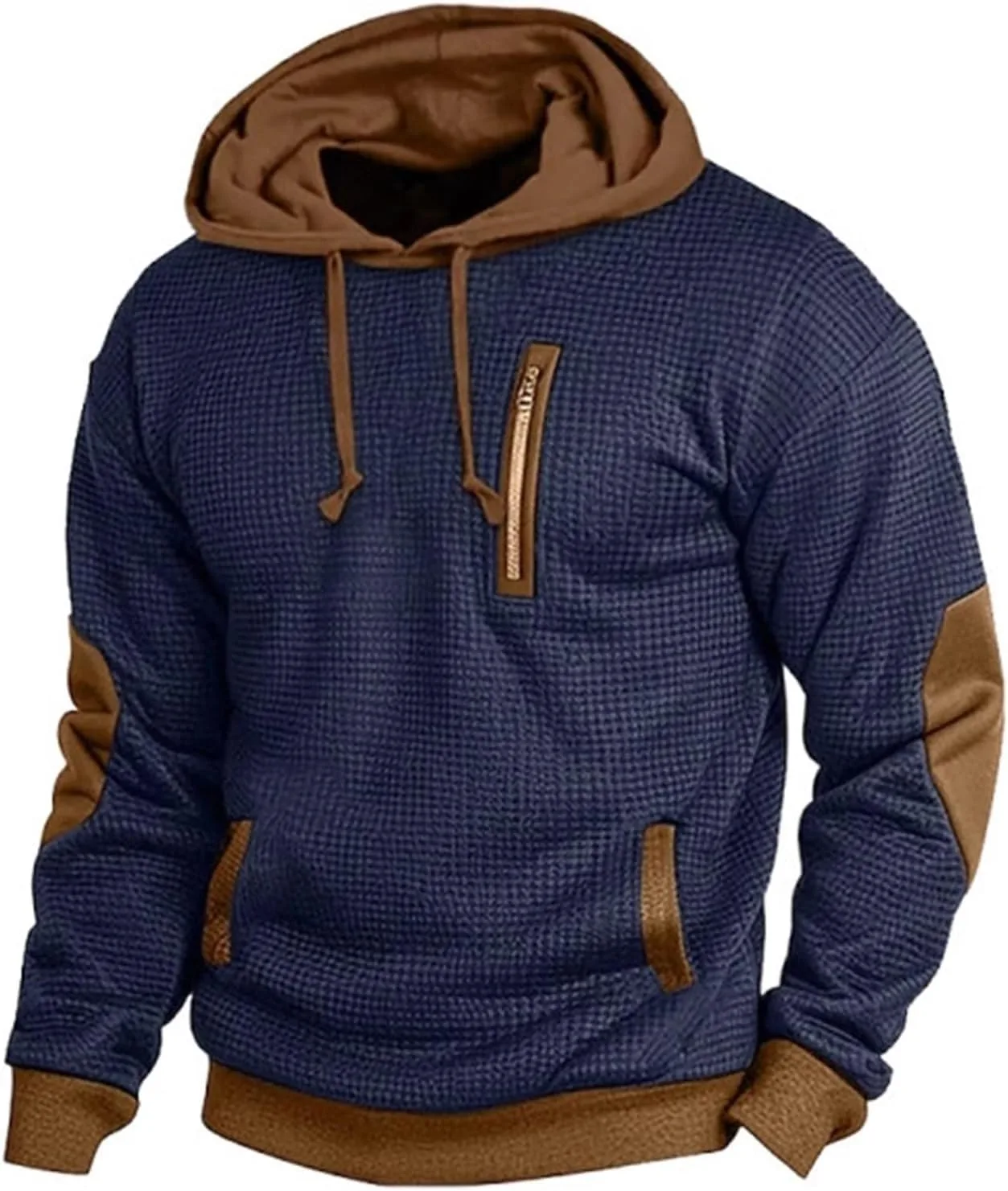 

Мужская толстовка с капюшоном Waffle, тактическая, с налокотниками