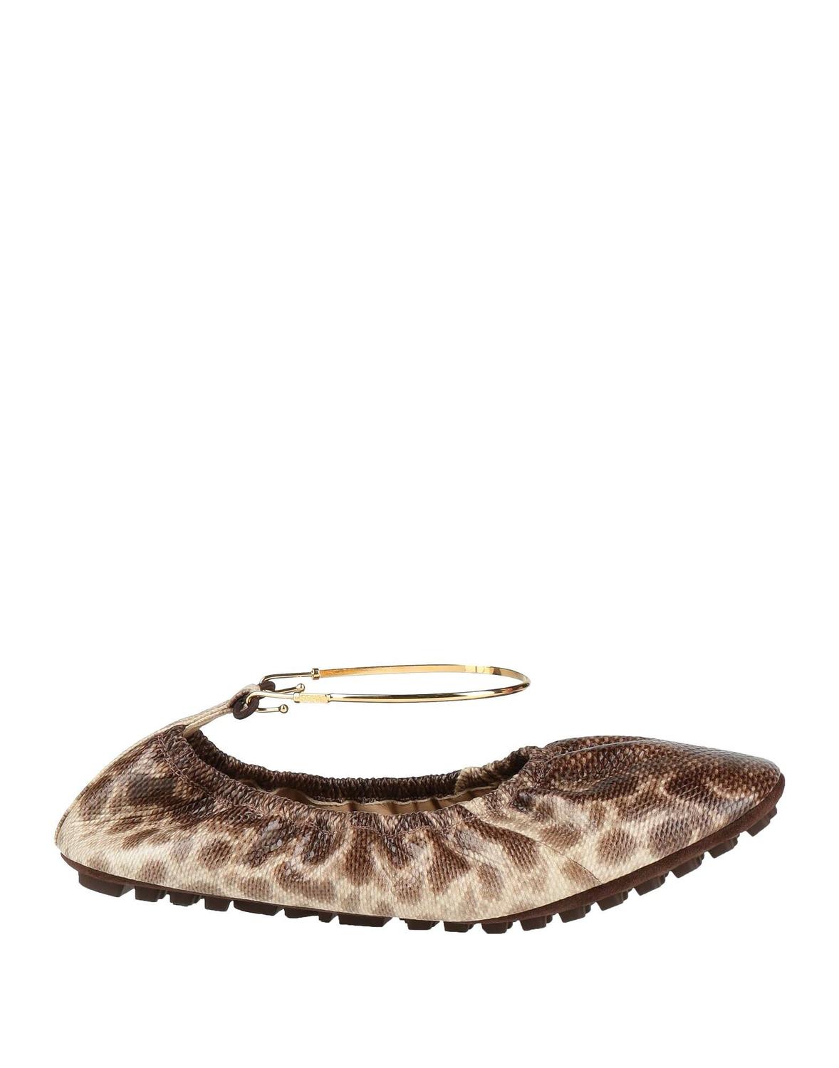 Балетки Fendi, коричневый