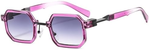 

Маленькие панк-солнцезащитные очки для женщин, модные двухцветные очки с защитой от УФ-излучения UV400, солнцезащитные очки с градиентным покрытием для мужчин MTZJH, Purple Gray Gradient