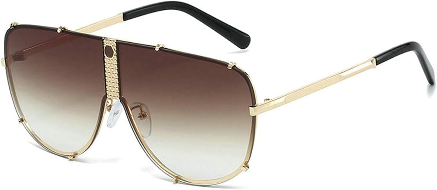 

Willochra Модные большие квадратные солнцезащитные очки для женщин, винтажные солнцезащитные очки с плоской верхней частью, солнцезащитные очки-щитки для мужчин, панк-очки, мужские солнцезащитные очки с заклепками, C3