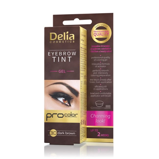 

Краска для бровей и ресниц Tint (3.0 темно-коричневый) Delia