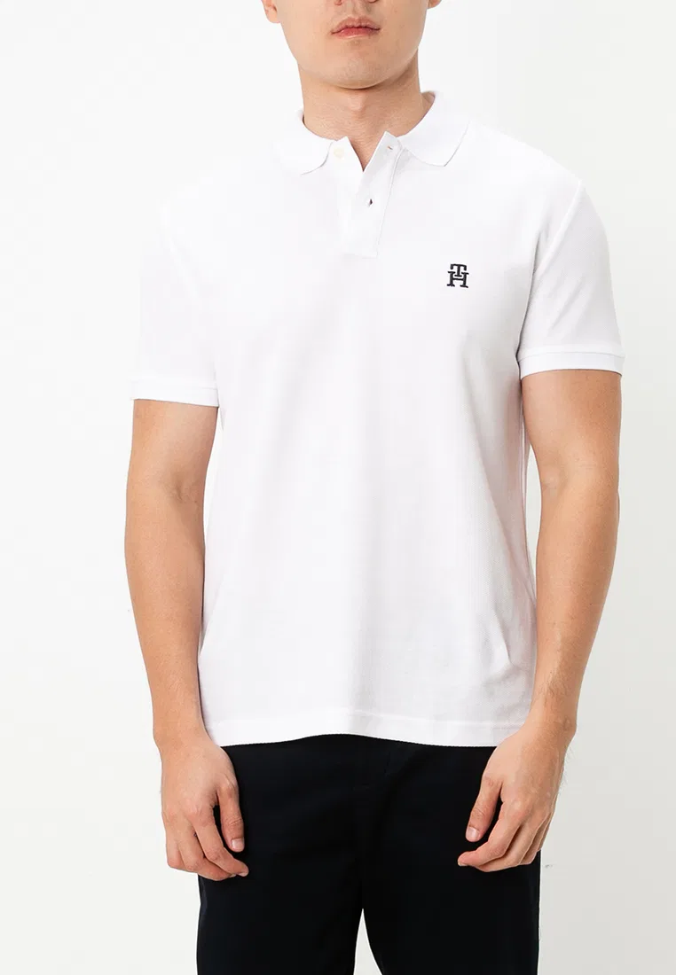 Поло, с монограммой, Tommy Hilfiger, белый