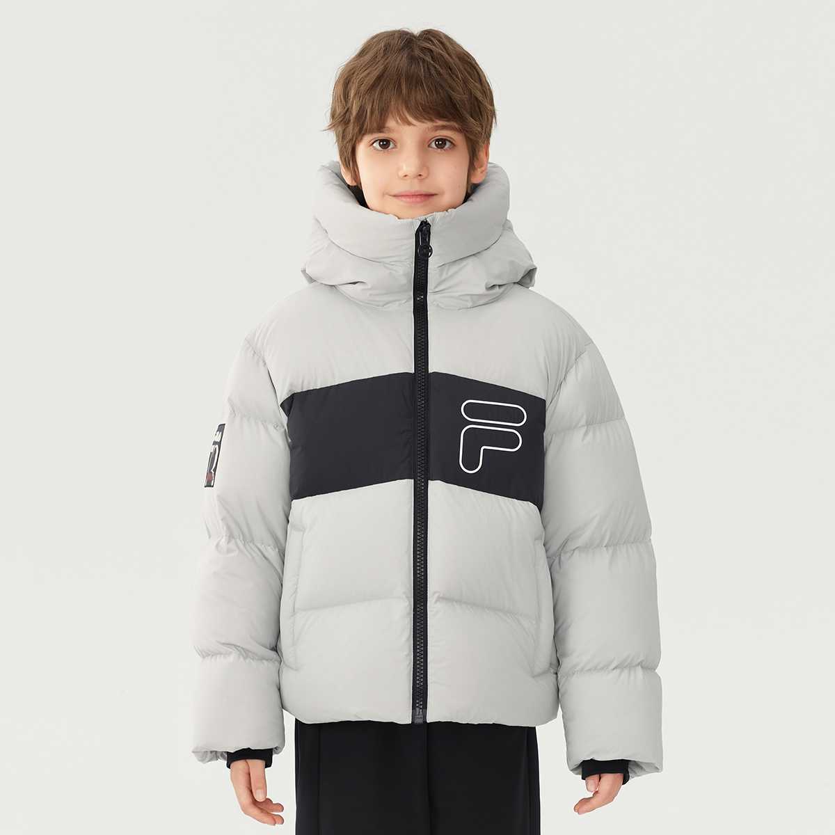 Пуховик Premium Gray Kids' FILA KIDS, серый — фото 3