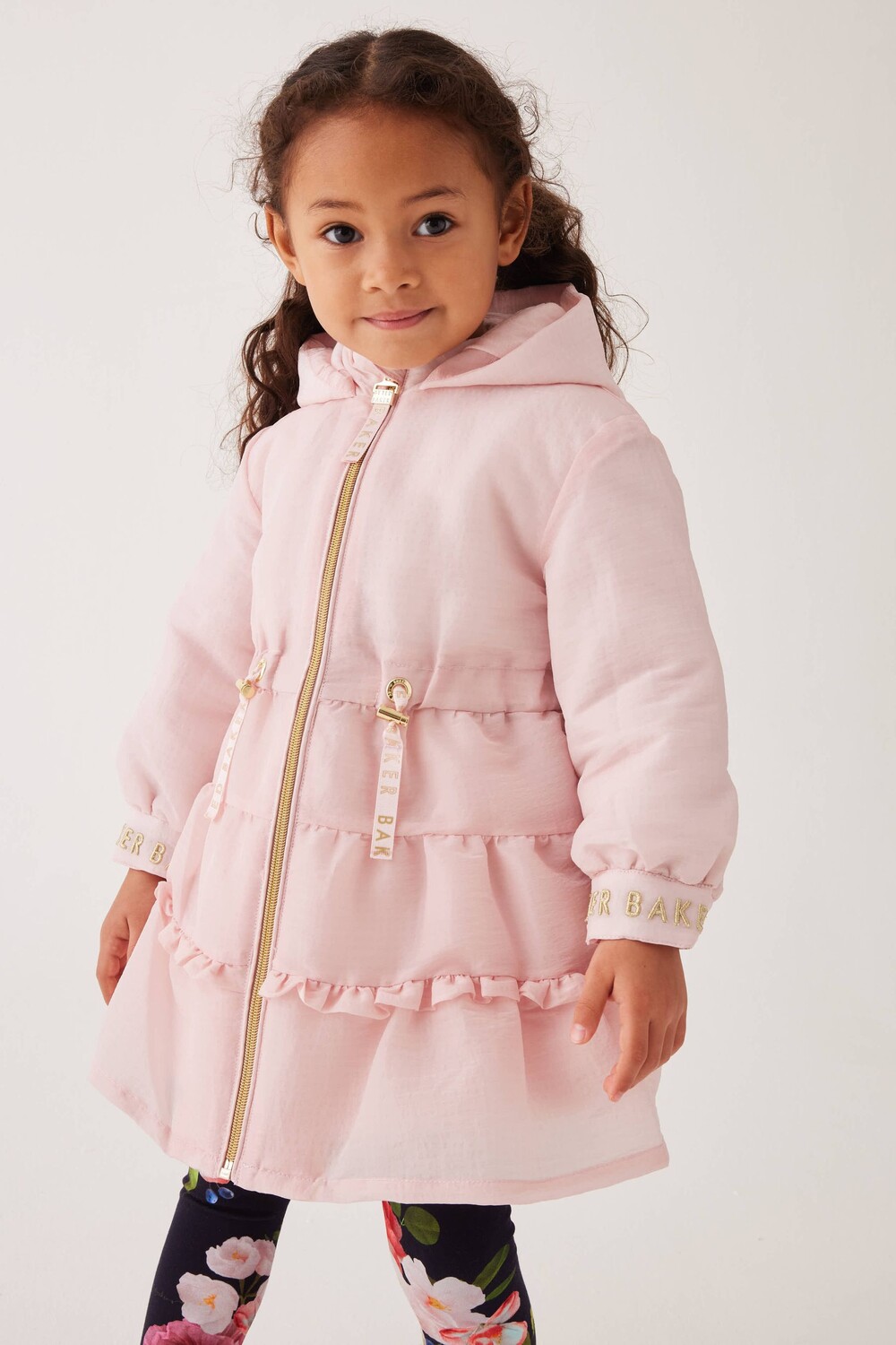 

Водонепроницаемое пальто с оборкой Baker By Ted Baker, розовый