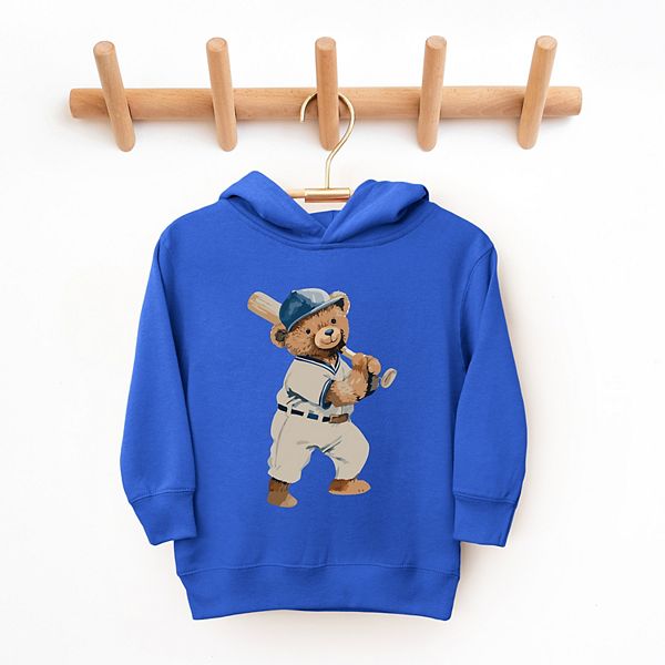Толстовка с капюшоном Watercolor baseball bear для малышей The Juniper Shop, Natural — фото 2