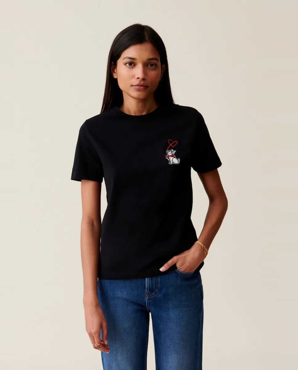 

Футболка женская с коротким рукавом Jean Toto Claudie Pierlot, черный
