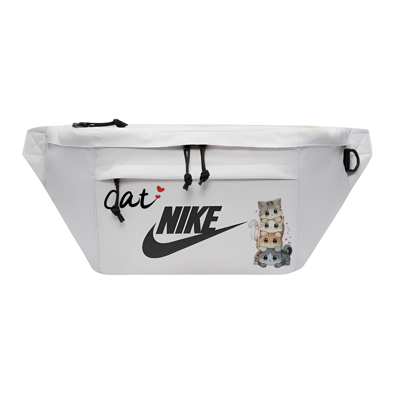 

Nike Одноплечевая набедренная сумка через плечо унисекс белая, Stacked Cats