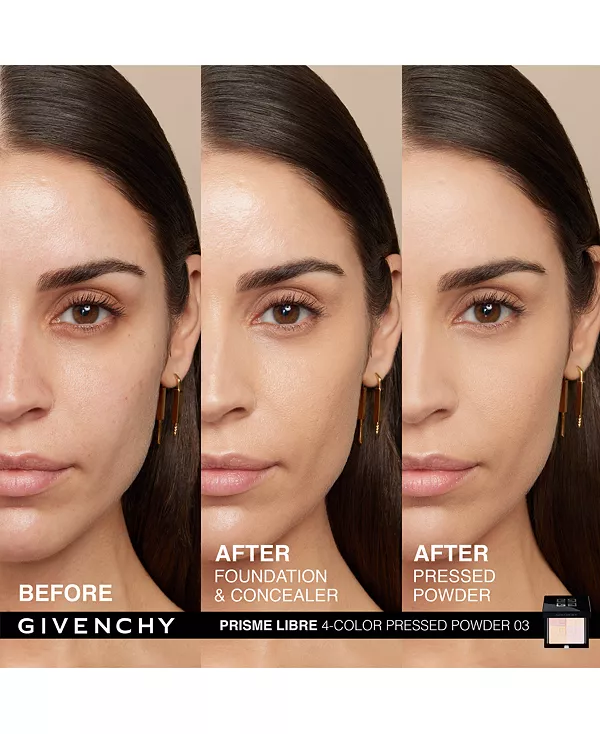 Prisme libre ультра-размывающая и корректирующая цвет компактная пудра Givenchy, 03- voile rosé (for light to medium complexions) — фото 4