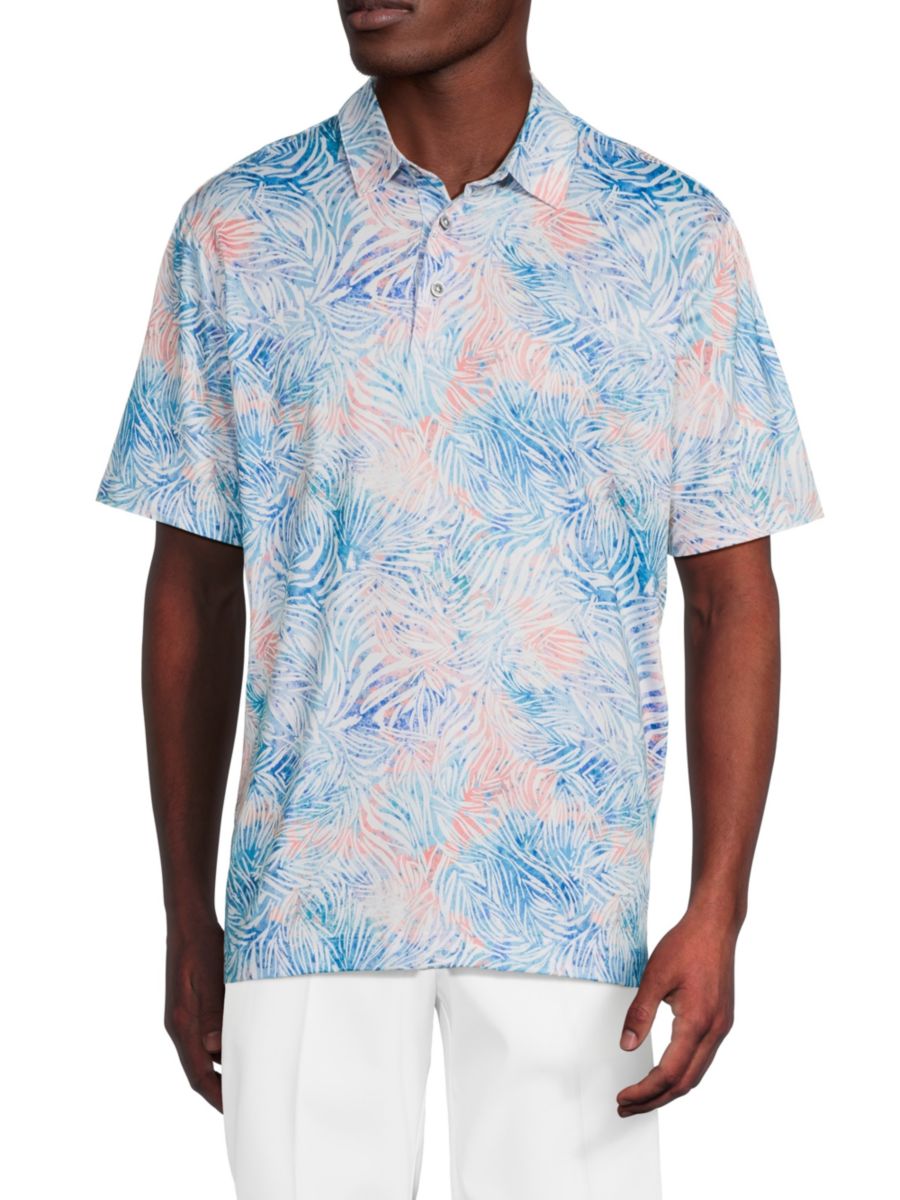 

Рубашка-поло Hartland с абстрактным принтом Robert Graham, синий мульти