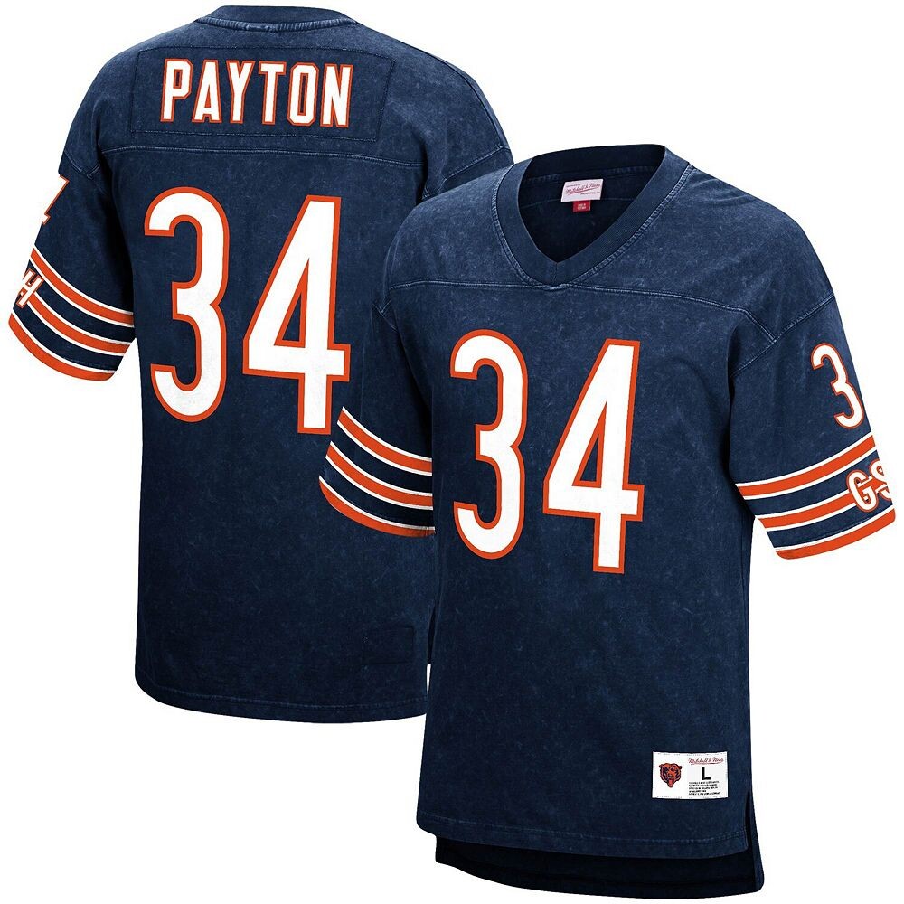 

Мужская футболка Mitchell & Ness Walter Payton темно-синего цвета Chicago Bears с именем и номером игрока, вышедшего на пенсию, футболка с кислотной стиркой, цвет Brs Navy