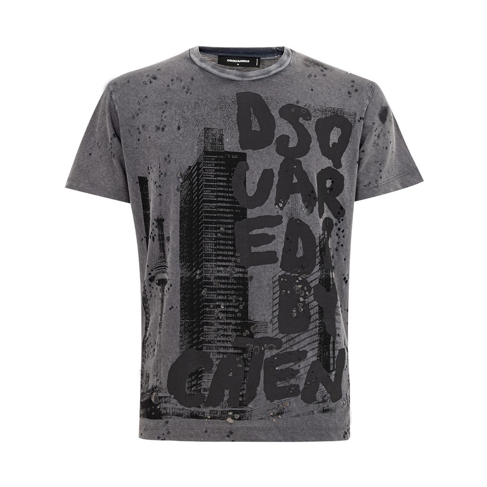 

Черная хлопковая футболка Dsquared2
