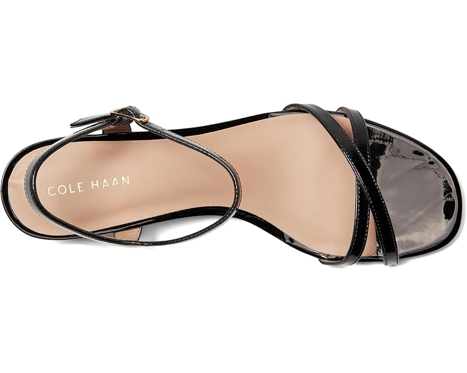 Туфли Cole Haan Leni Kitten Heel Strappy Sandals 40mm, цвет Black Patent Leather — фото 2