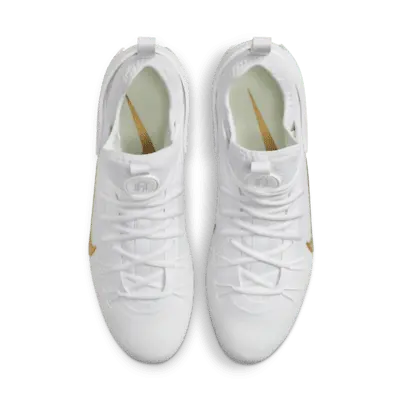 Бутсы Nike Huarache 9 Elite Low LAX Lacrosse Cleats, цвет White/White/Metallic Vivid Gold — фото 4