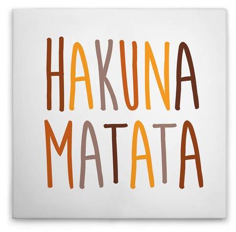 

Картина на холсте A.S. Création Hakuna Matata 2 цвет weissbraunorangegelb