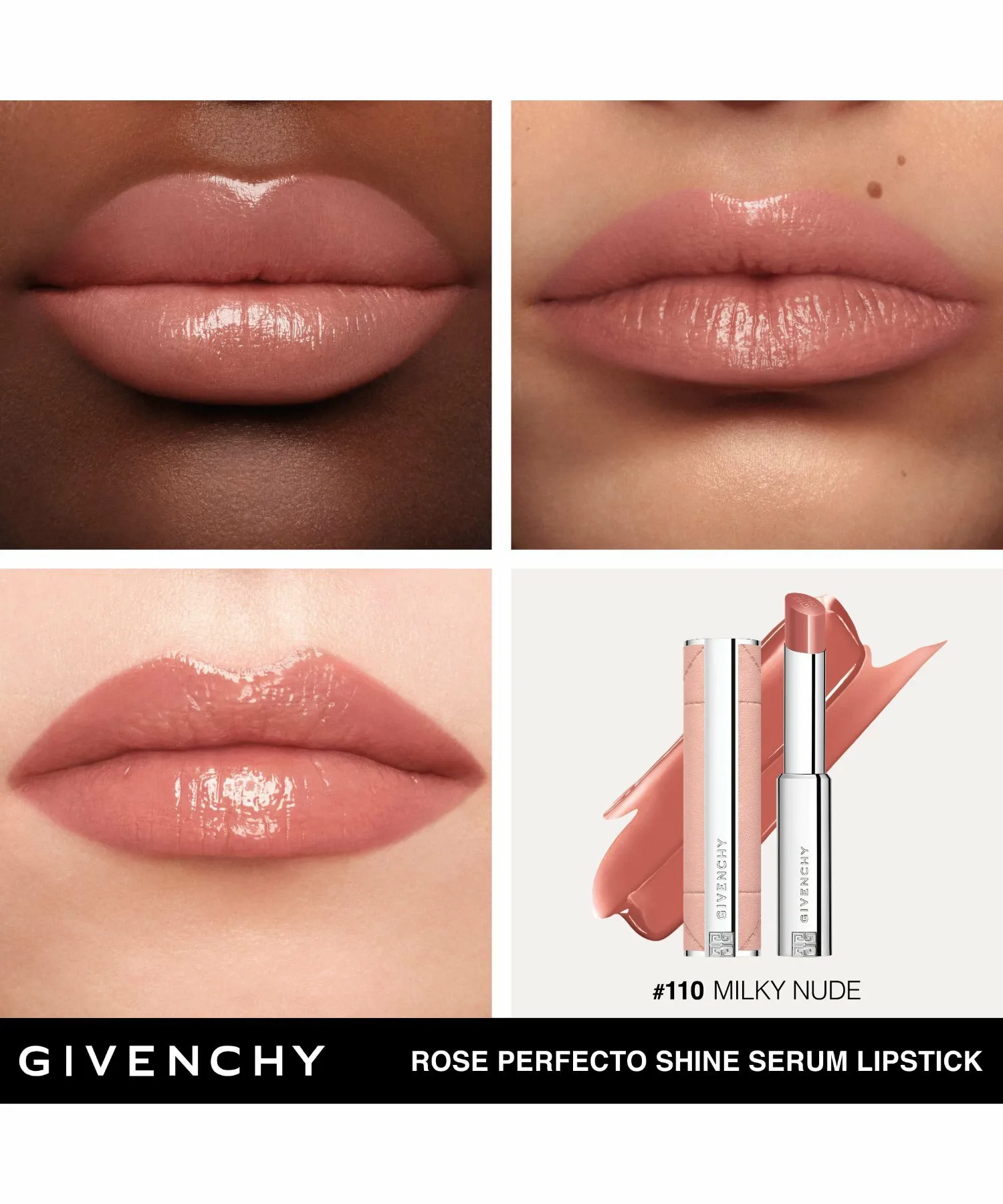 Блеск для губ Розовый идеальный блеск Givenchy Beauty, No. 110 Milky Nude — фото 3