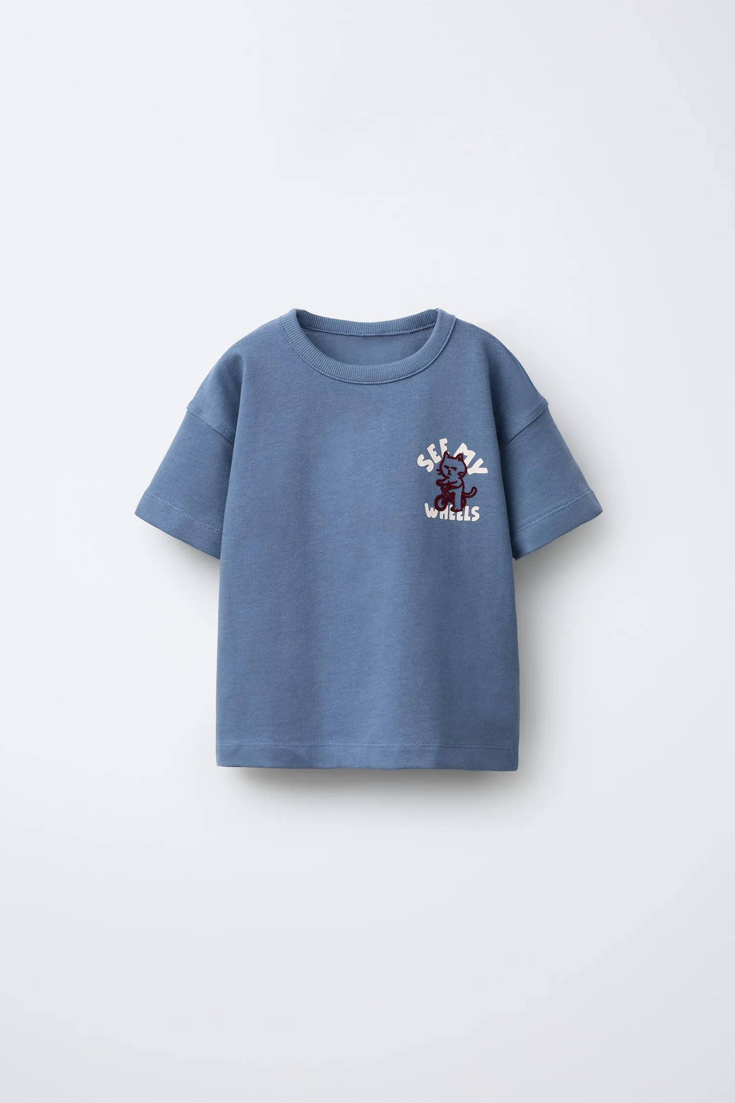 Футболка с животным принтом Zara, синий