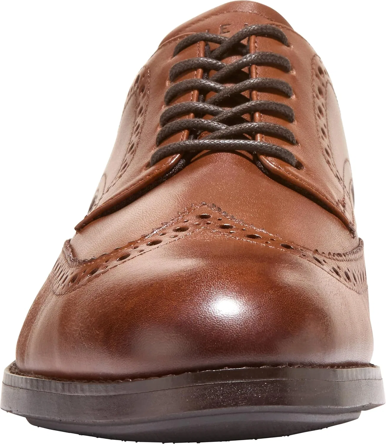 Мужские оксфорды Cole Haan Harmon Grand Wingtip, British Tan Dark Brown Water Proof — фото 2