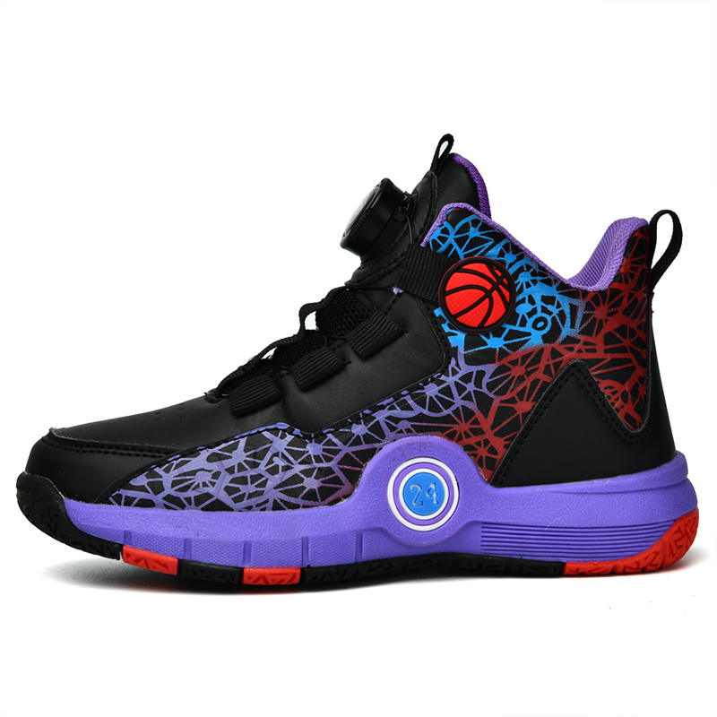 

Прочные дышащие баскетбольные кроссовки для детей FIRS Kids, черный/фиолетовый