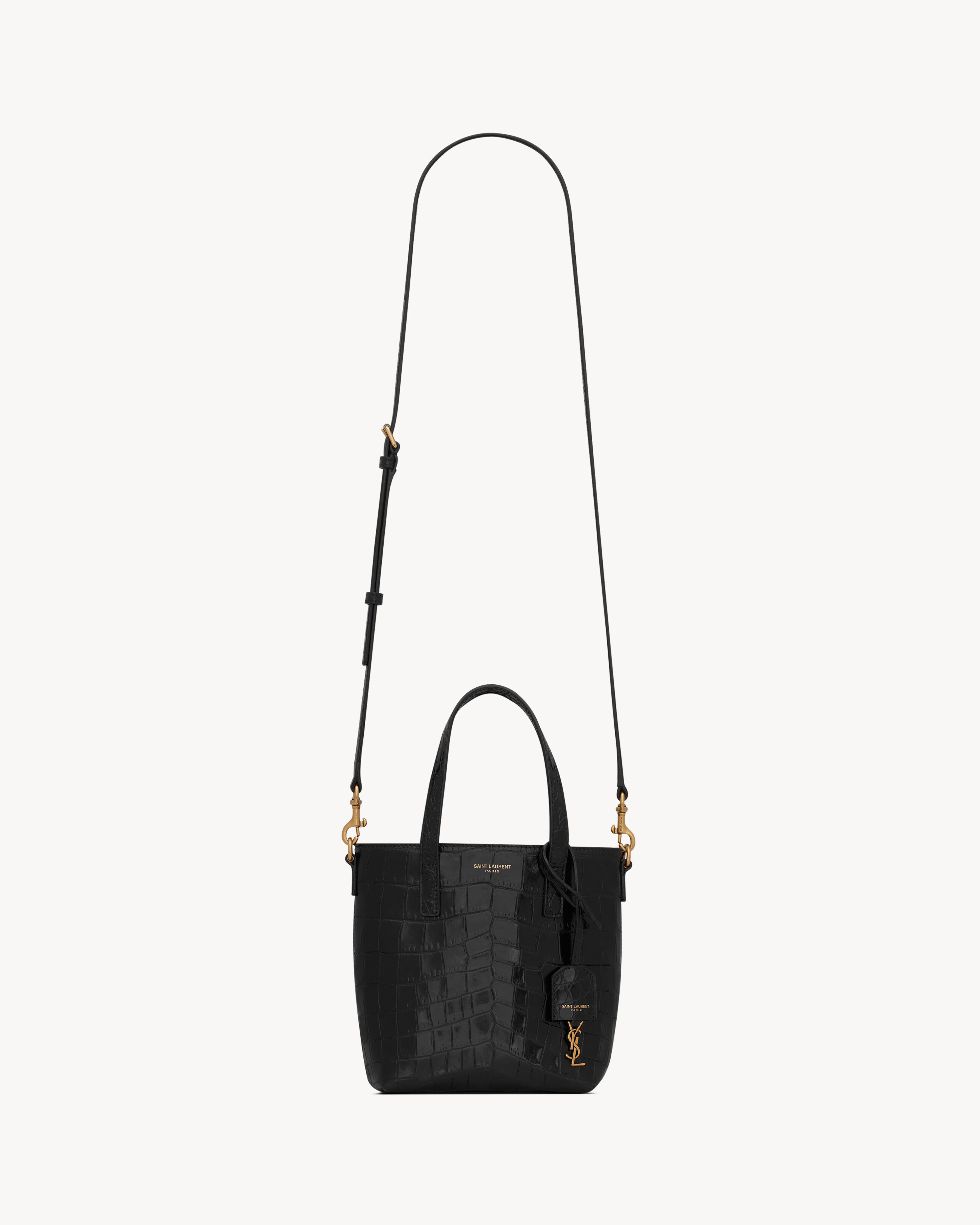 Мини-сумка с декоративной подвеской Cassandre Saint Laurent, черный — фото 3