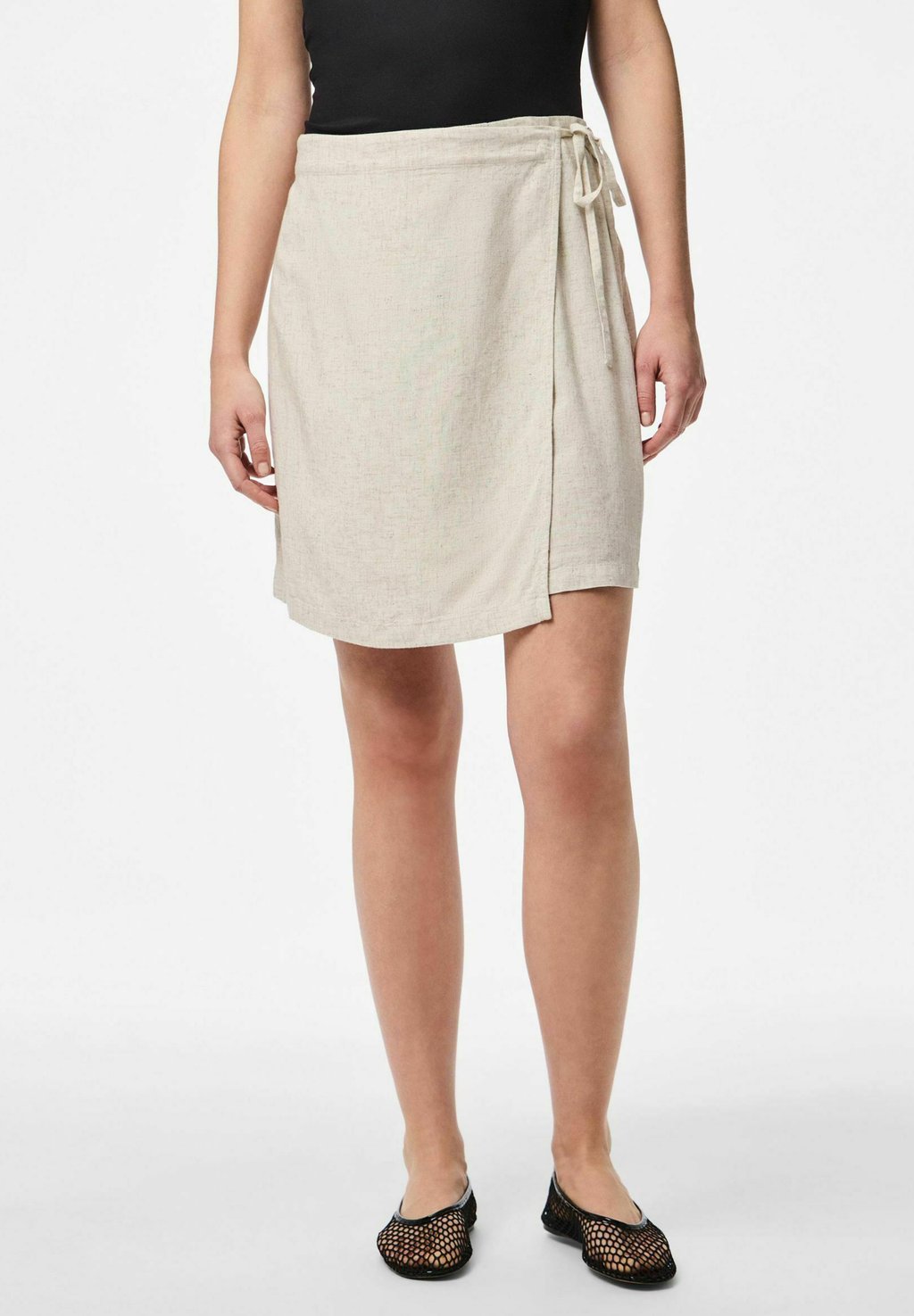 

Юбка с запахом Pencil skirt Pieces, кремовый