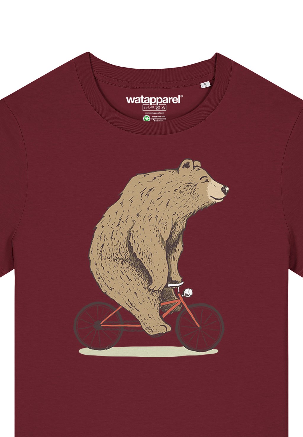 

Футболка с принтом FAHRRADBÄR watapparel, темно-красный