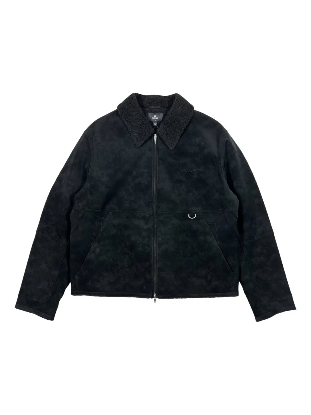 

Куртка на молнии с воротником из овчины Represent, черный