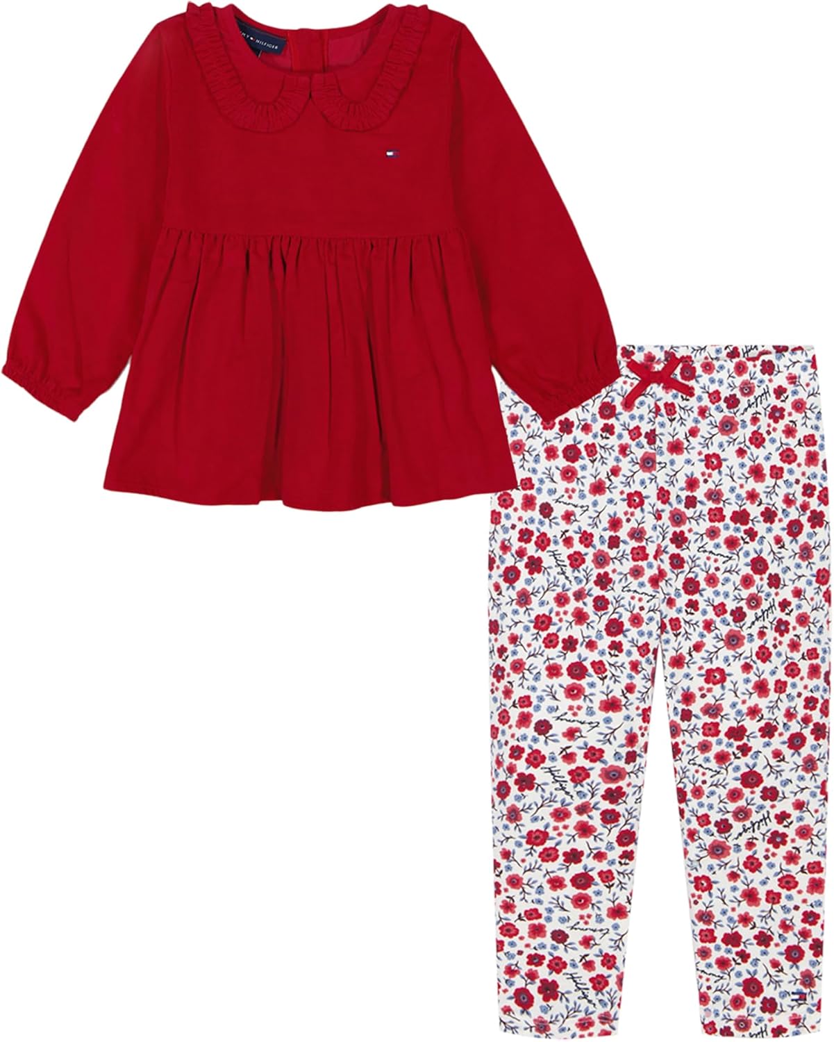 

Комплект из 2 предметов: туника и леггинсы для девочек от Tommy Hilfiger, Jester Red/Grecian Clay Print