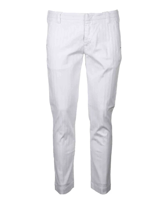 

Брюки из хлопка и эластана Entre Amis, белый