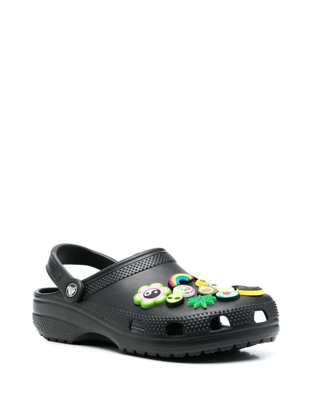 Кроксы Hippie Freak с ремешком на пятке Crocs, черный — фото 2