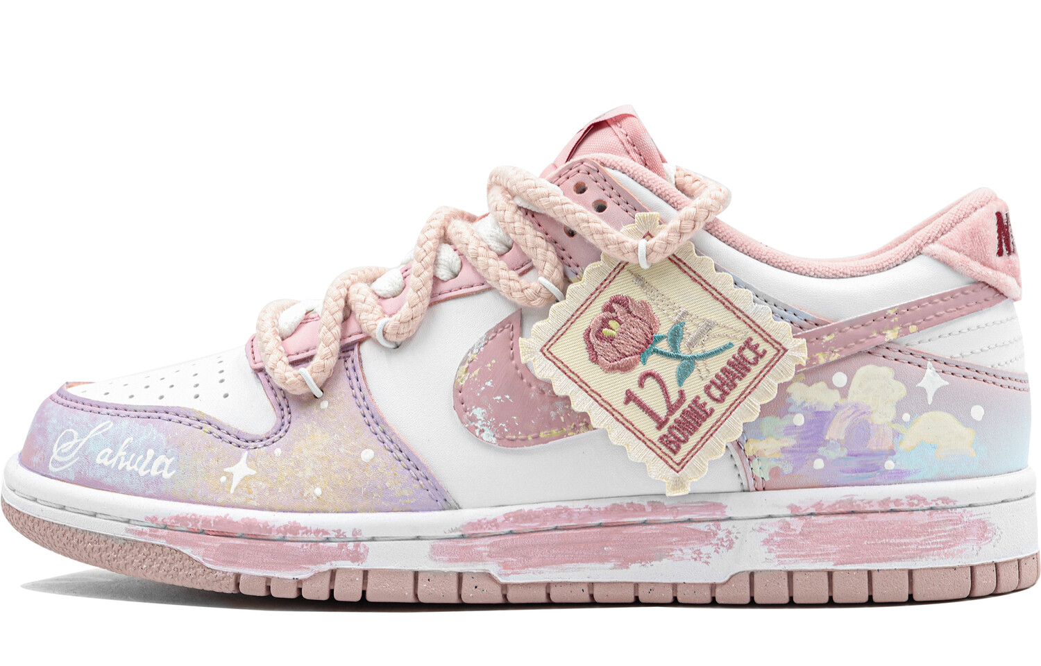 

Кроссовки Nike Dunk Skateboarding Shoes Women's Low-top White, цвет Starry Dream Powder