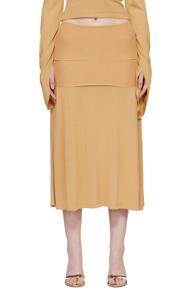 

Aya Muse Юбка миди Rylin бежевого цвета