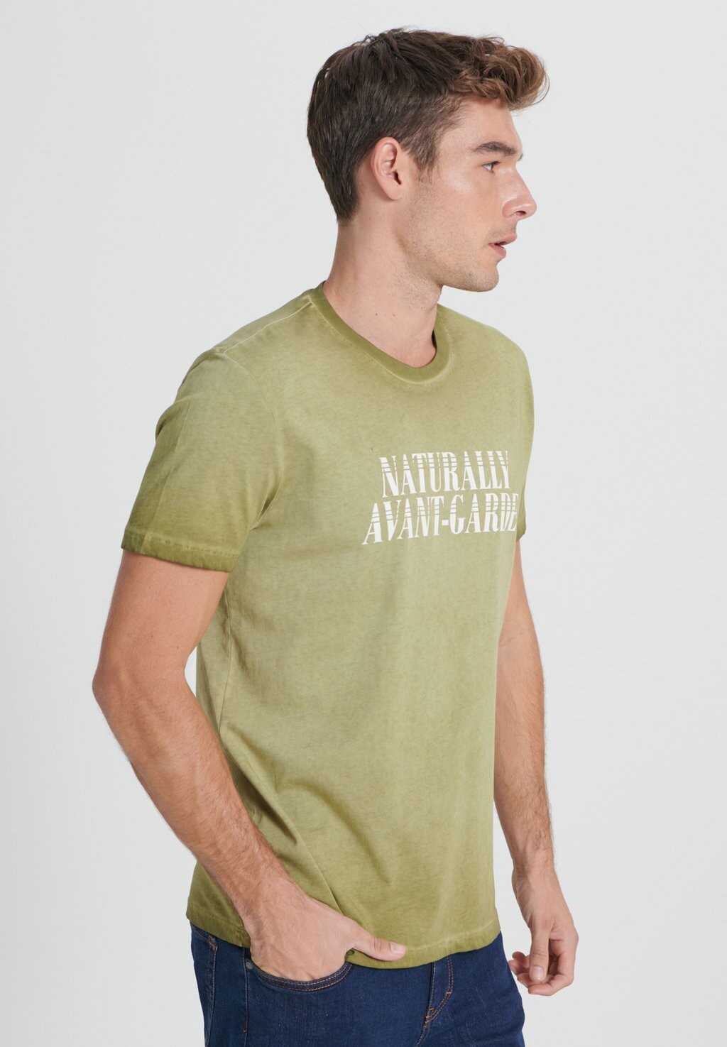 

Футболка с принтом STANDARD FIT O COLLAR AC&CO / ALTINYILDIZ CLASSICS, хаки