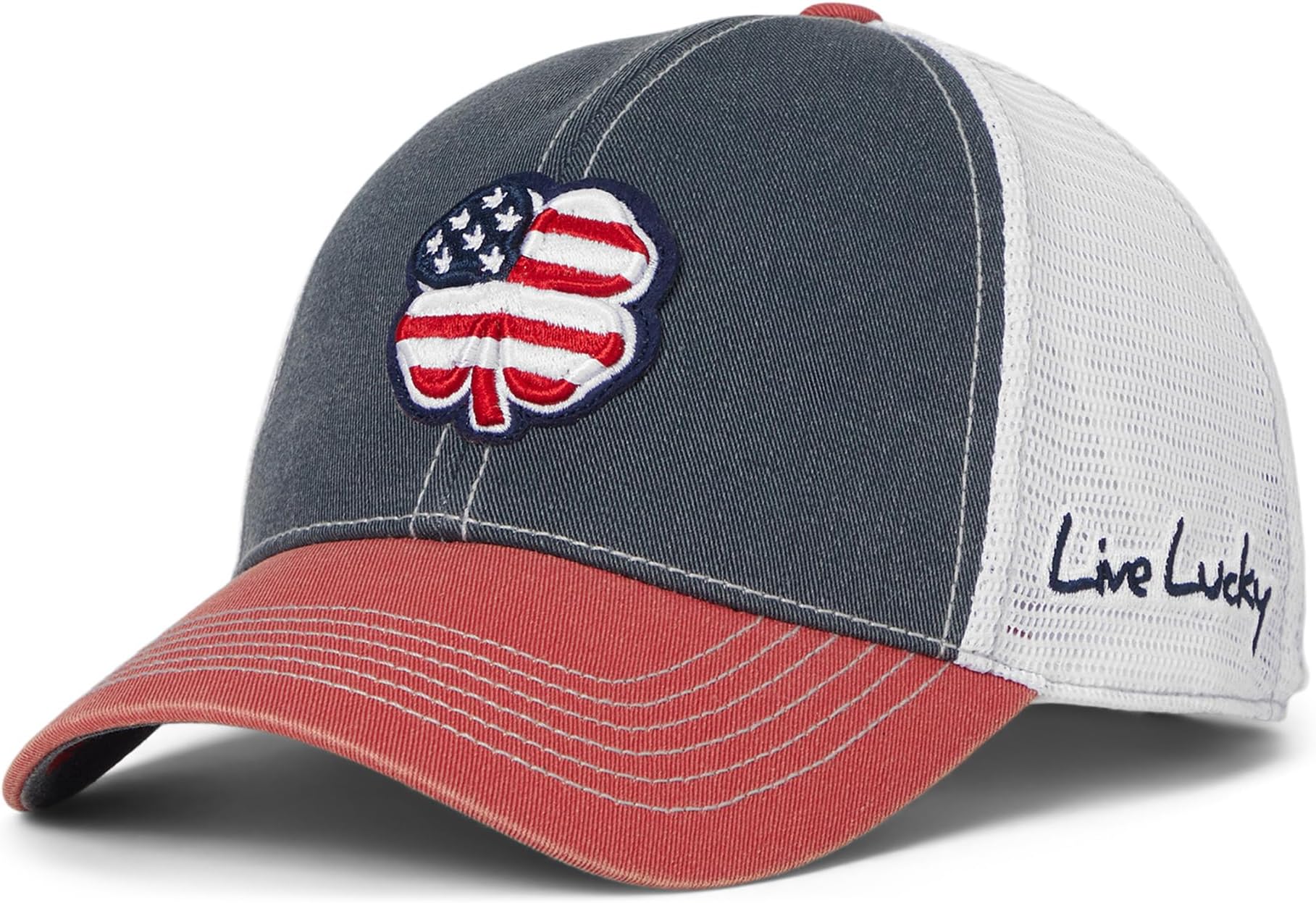 

Бейсболка Black Clover Usa 2t Vintage Adjustable Hat, цвет Navy/Red Hat/3d Usa Flag Clover