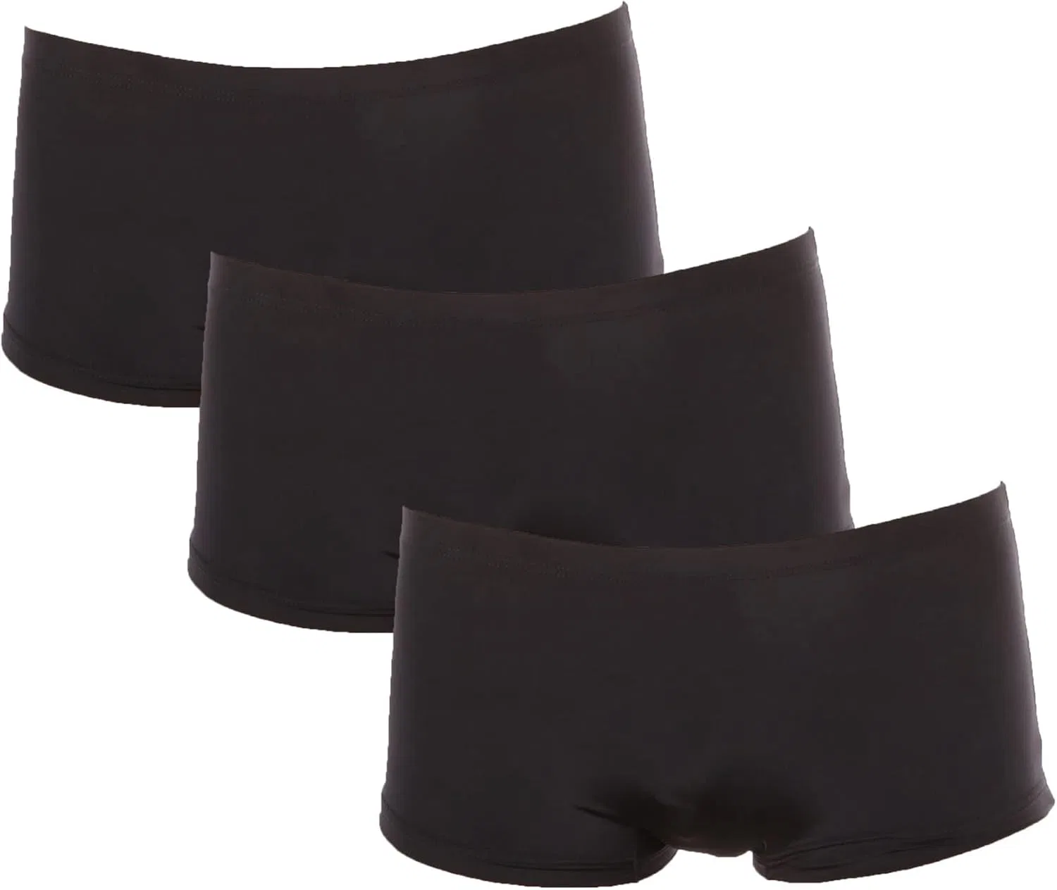 Боксеры из шелка со льдом, мягкие, дышащие, Black, 3 шт