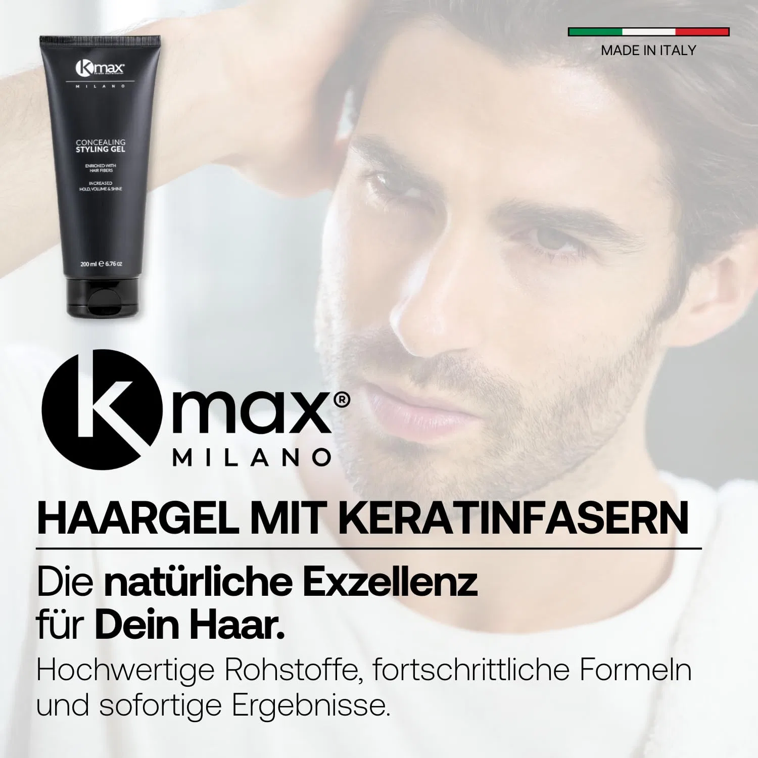 Гель для волос «Hair Gel with Keratin Hair» с кератином от Kmax Kmax, Mid-Brown — фото 2