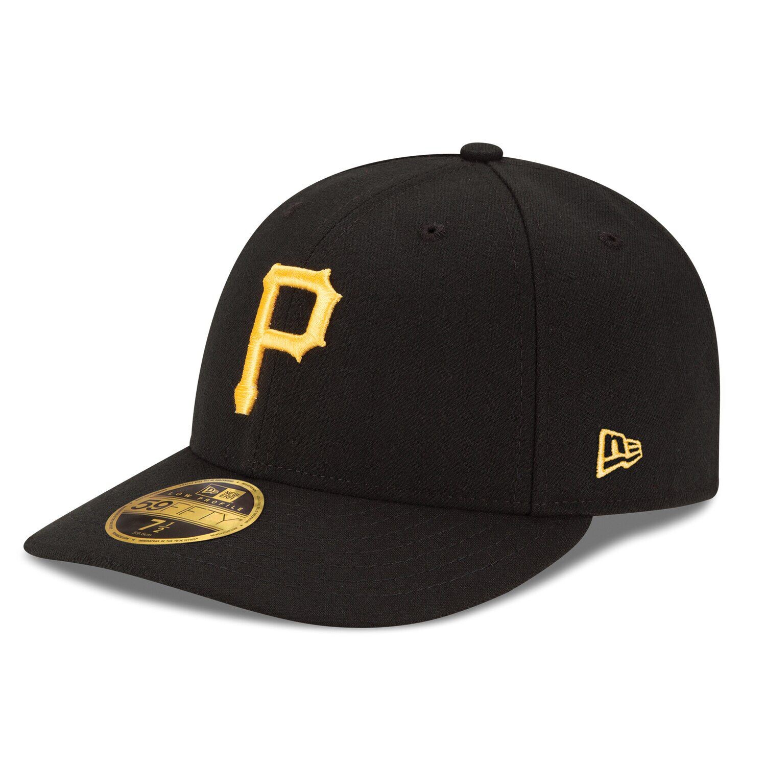 

Мужская шляпа New Era Black Pittsburgh Pirates из аутентичной коллекции для игры в поле с низким профилем 59FIFTY