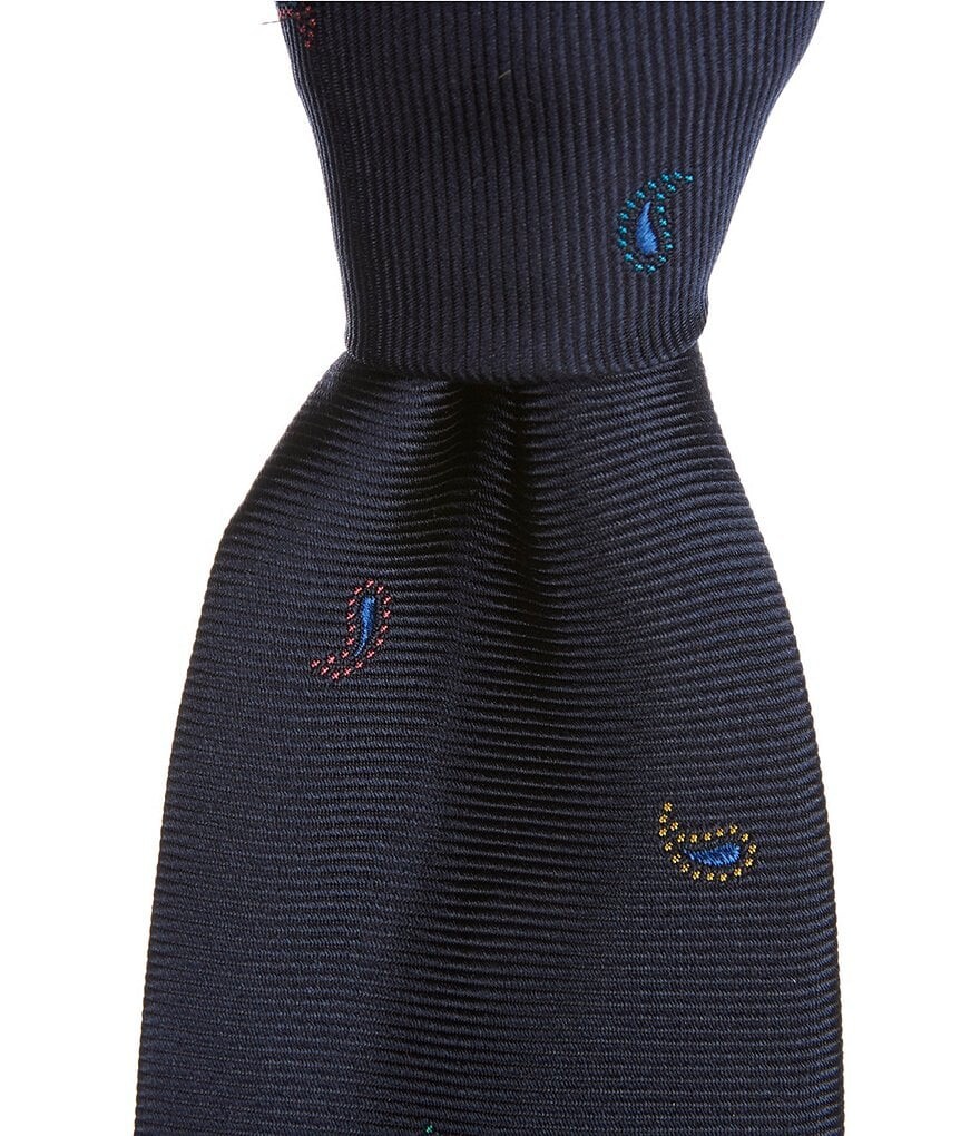 

Пол Смит Пейсли 3,14 Тканый шелковый галстук Paul Smith, синий