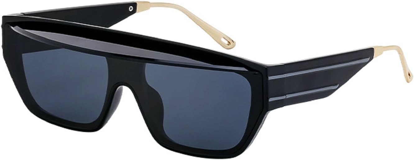 

Винтажные квадратные солнцезащитные очки для женщин, модные очки «кошачий глаз», очки для мужчин в стиле хип-хоп, очки для вождения, женские солнцезащитные очки ZS-98258 Melrose, Black Gold