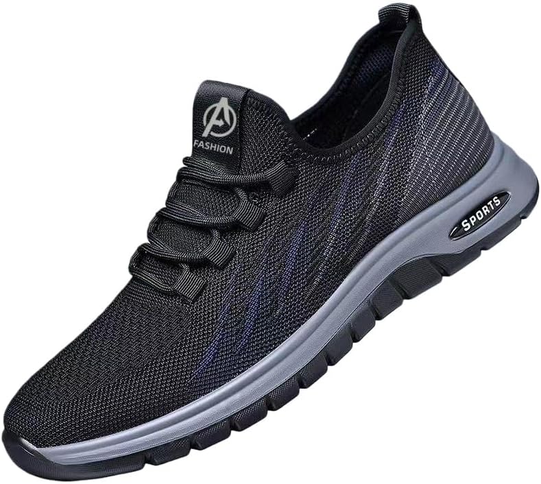 

Мужские повседневные спортивные кроссовки для бега весна/лето - дышащие и удобные - для прогулок и поездок на работу Fusecottc, черный